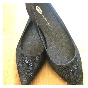 Dr. Scrolls Denim Flats